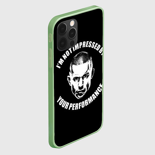 Чехол iPhone 12 Pro Max Жорж Сен-Пьер / 3D-Салатовый – фото 2