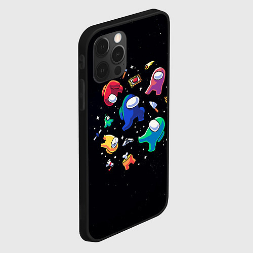 Чехол iPhone 12 Pro Max Among Us / 3D-Черный – фото 2