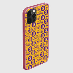 Чехол для iPhone 12 Pro Max LA LAKERS, цвет: 3D-малиновый — фото 2