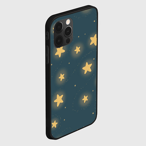 Чехол iPhone 12 Pro Max Звезды / 3D-Черный – фото 2