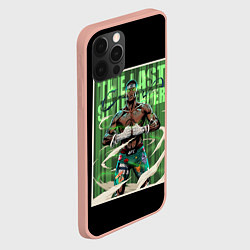 Чехол для iPhone 12 Pro Max Исраэль Адесанья, цвет: 3D-светло-розовый — фото 2
