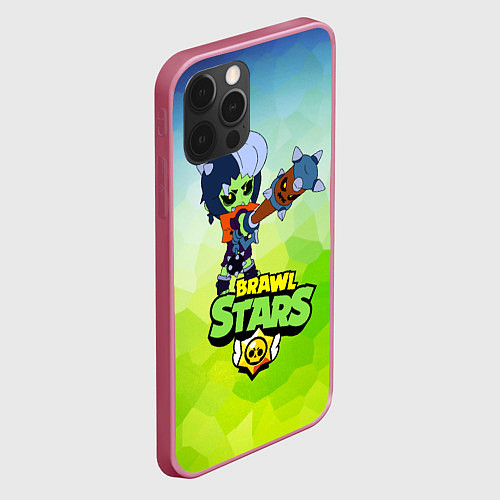 Чехол iPhone 12 Pro Max Brawl StarsZombibi / 3D-Малиновый – фото 2