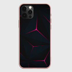 Чехол для iPhone 12 Pro Max Тетраэдр, цвет: 3D-светло-розовый
