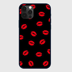 Чехол для iPhone 12 Pro Max Поцелуи, цвет: 3D-черный