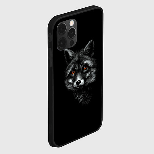 Чехол iPhone 12 Pro Max Лиса / 3D-Черный – фото 2