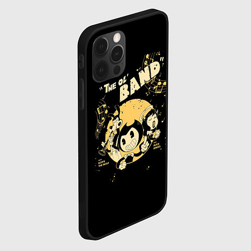 Чехол iPhone 12 Pro Max Bendy And The Ink Machine / 3D-Черный – фото 2