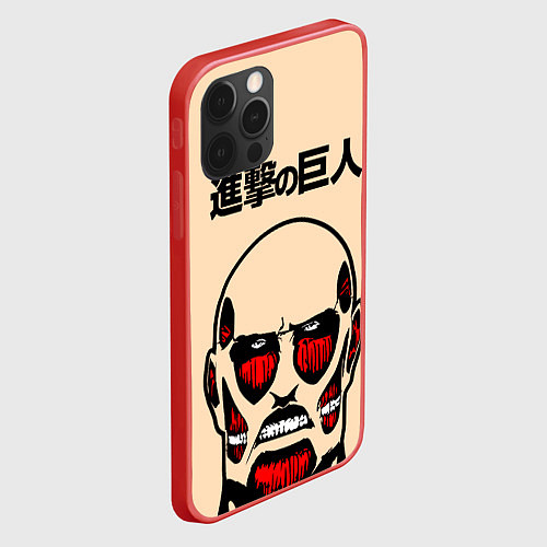 Чехол iPhone 12 Pro Max Атака на титанов / 3D-Красный – фото 2