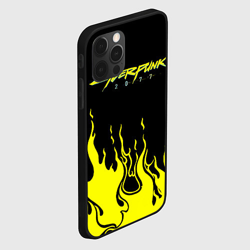 Чехол iPhone 12 Pro Max CYBERPUNK 2077 / 3D-Черный – фото 2