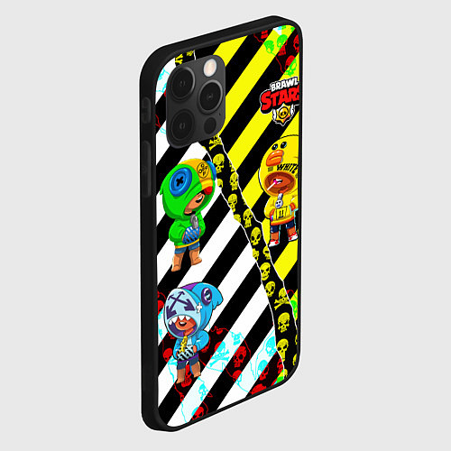 Чехол iPhone 12 Pro Max Brawl STARS OFF-WHITE / 3D-Черный – фото 2