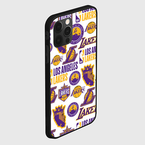 Чехол iPhone 12 Pro Max LAKERS LOGO / 3D-Черный – фото 2