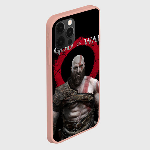 Чехол iPhone 12 Pro Max God of War / 3D-Светло-розовый – фото 2