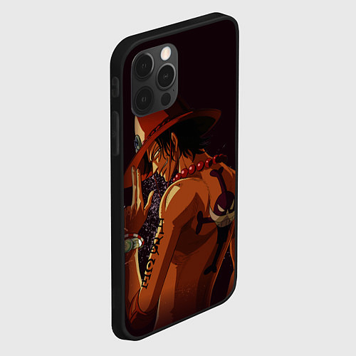 Чехол iPhone 12 Pro Max One Piece Портгас Д Эйс / 3D-Черный – фото 2