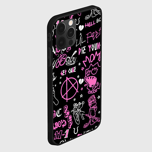 Чехол iPhone 12 Pro Max LIL PEEP / 3D-Черный – фото 2