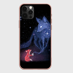 Чехол для iPhone 12 Pro Max Лиса и ее дух, цвет: 3D-светло-розовый