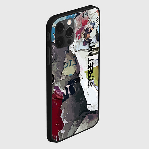 Чехол iPhone 12 Pro Max Street art / 3D-Черный – фото 2