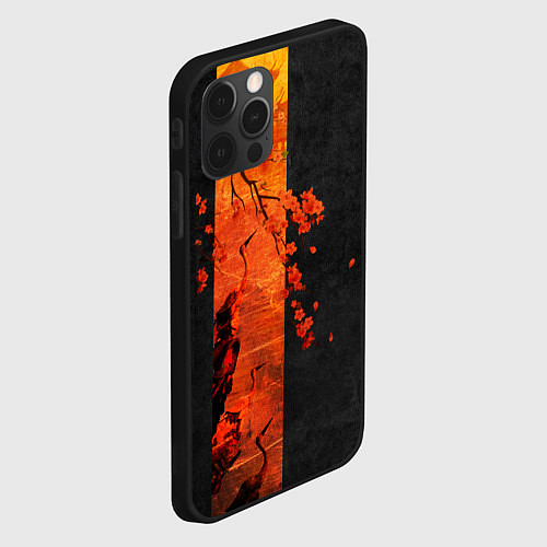 Чехол iPhone 12 Pro Max ЦАПЛЯ / 3D-Черный – фото 2