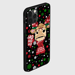Чехол для iPhone 12 Pro Max Бык - олень, цвет: 3D-черный — фото 2