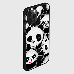 Чехол для iPhone 12 Pro Max Смешные панды, цвет: 3D-черный — фото 2