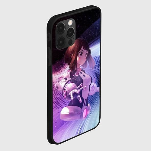 Чехол iPhone 12 Pro Max Урарака, Очако / 3D-Черный – фото 2