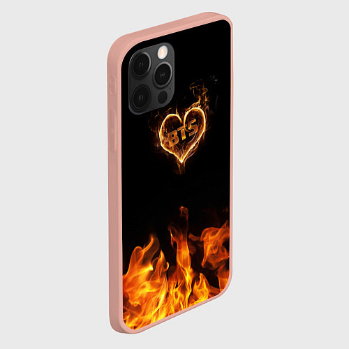 Чехол iPhone 12 Pro Max BTS / 3D-Светло-розовый – фото 2