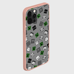 Чехол для iPhone 12 Pro Max Minecraft, цвет: 3D-светло-розовый — фото 2