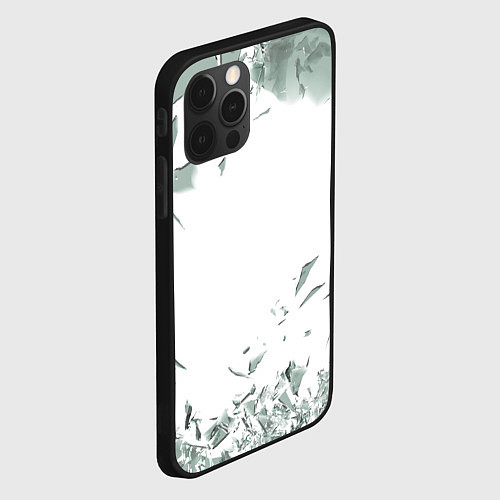 Чехол iPhone 12 Pro Max Разбитое стекло / 3D-Черный – фото 2