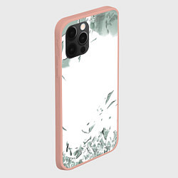 Чехол для iPhone 12 Pro Max Разбитое стекло, цвет: 3D-светло-розовый — фото 2