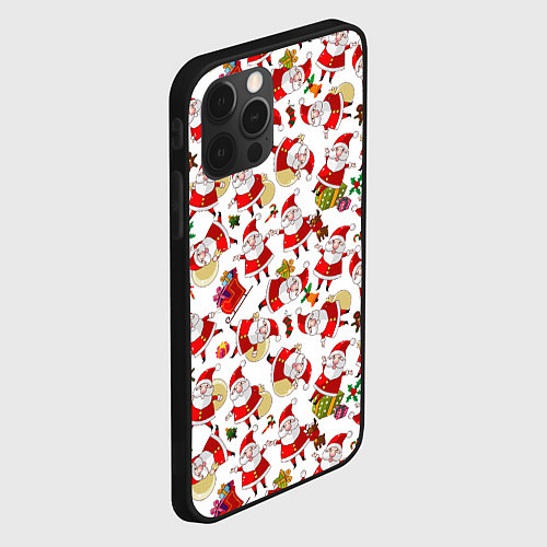 Чехол iPhone 12 Pro Max Дед Мороз / 3D-Черный – фото 2