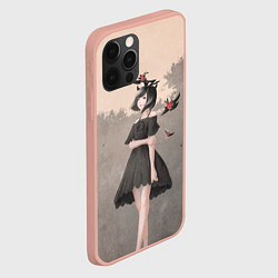 Чехол для iPhone 12 Pro Max Secre Swallowtail, цвет: 3D-светло-розовый — фото 2