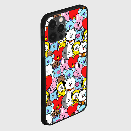 Чехол iPhone 12 Pro Max BT21 BTS / 3D-Черный – фото 2