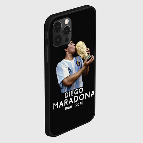 Чехол iPhone 12 Pro Max Diego Maradona / 3D-Черный – фото 2