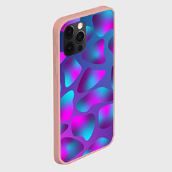 Чехол для iPhone 12 Pro Max Неоновые капли, цвет: 3D-светло-розовый — фото 2