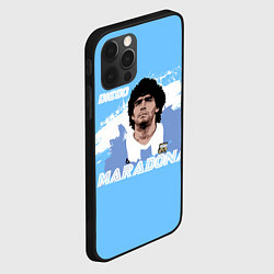 Чехол для iPhone 12 Pro Max Диего Марадона, цвет: 3D-черный — фото 2