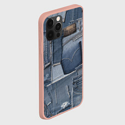 Чехол для iPhone 12 Pro Max Jeans life, цвет: 3D-светло-розовый — фото 2