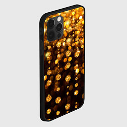 Чехол для iPhone 12 Pro Max ЗОЛОТЫЕ БЛЕСТКИ, цвет: 3D-черный — фото 2
