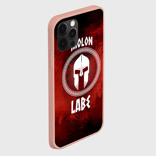 Чехол iPhone 12 Pro Max Molon Labe / 3D-Светло-розовый – фото 2