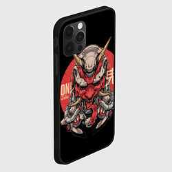 Чехол для iPhone 12 Pro Max Cyber Oni Samurai, цвет: 3D-черный — фото 2