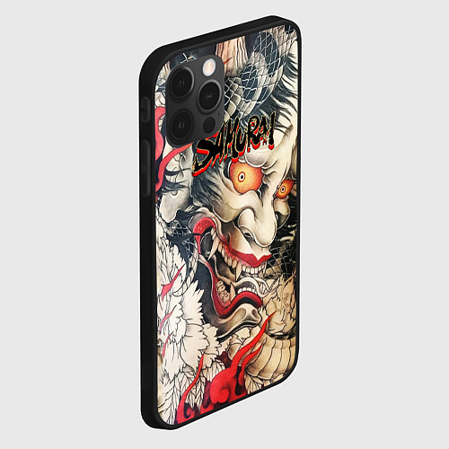 Чехол iPhone 12 Pro Max Самурай / 3D-Черный – фото 2