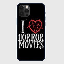 Чехол для iPhone 12 Pro Max I Love Horror Movies, цвет: 3D-черный