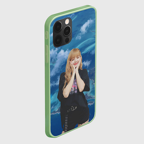 Чехол iPhone 12 Pro Max LISA BLACKPINK / 3D-Салатовый – фото 2