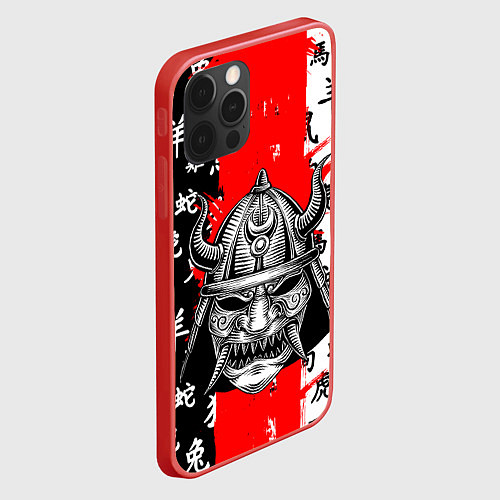 Чехол iPhone 12 Pro Max САМУРАЙ / 3D-Красный – фото 2