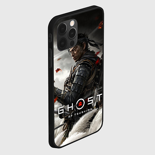 Чехол iPhone 12 Pro Max Ghost of Tsushima / 3D-Черный – фото 2