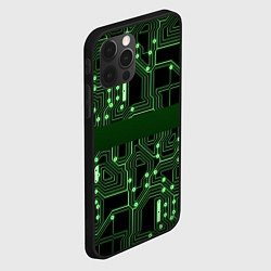 Чехол для iPhone 12 Pro Max Неоновая схема, цвет: 3D-черный — фото 2