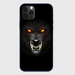 Чехол для iPhone 12 Pro Max Злой Волк, цвет: 3D-черный