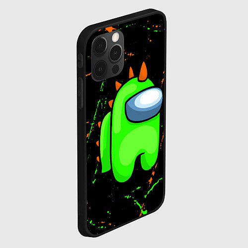 Чехол iPhone 12 Pro Max AMONG US - FORTNITE REX / 3D-Черный – фото 2