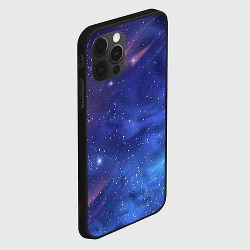 Чехол iPhone 12 Pro Max Звёздное небо / 3D-Черный – фото 2