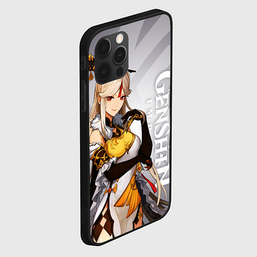 Чехол iPhone 12 Pro Max GENSHIN IMPACT, НИН ГУАН / 3D-Черный – фото 2