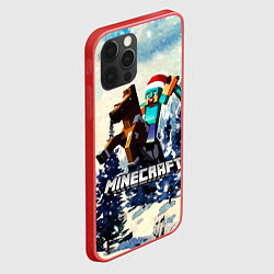 Чехол для iPhone 12 Pro Max Зимний Майнкрафт, цвет: 3D-красный — фото 2