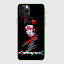 Чехол для iPhone 12 Pro Max CYBERPUNK 2077 JAPAN, цвет: 3D-салатовый