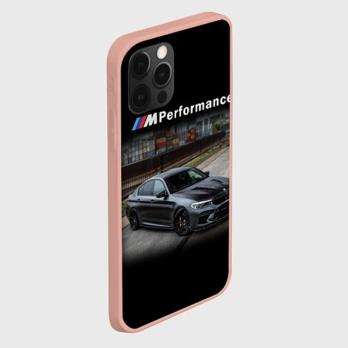 Чехол iPhone 12 Pro Max BMW Z / 3D-Светло-розовый – фото 2